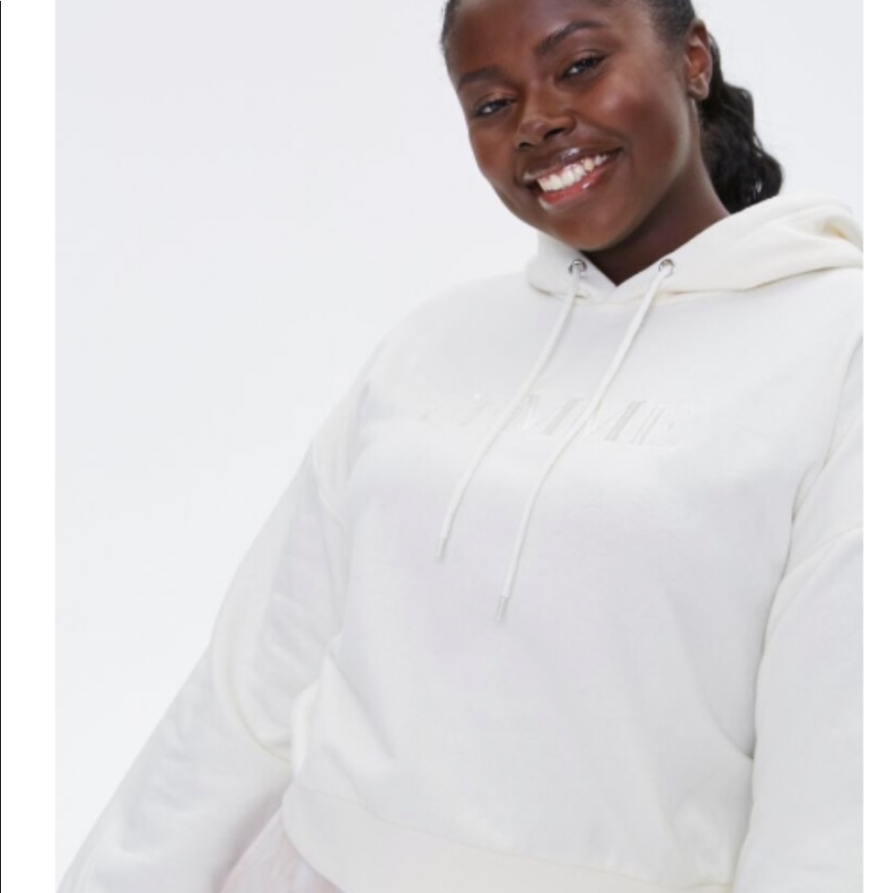 Cream Feminine hoodie